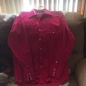 Western Cowboy pearl snap dress shirt